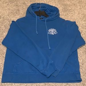blue OBEY flower hoodie size large (womens)